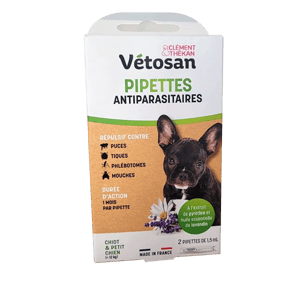Vétosan - Pipettes antiparasitaires pour Petit Chien & Chiot - Clément Thékan - Produits-veto.com