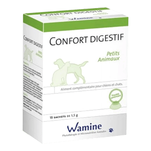 Confort digestif du chien et du chat - 15 sachets de 1,5 g - WAMINE - Produits-veto.com