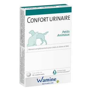 Confort urinaire des chiens, chats et NAC - 30 comprimés - WAMINE - Produits-veto.com
