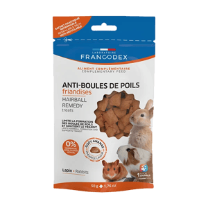 Friandises - Anti boules de poils du lapin et rongeurs - 50 g - FRANCODEX - Produits-veto.com