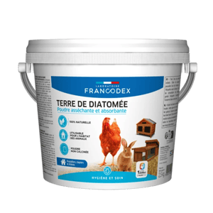 Terre de diatomée - Poudre asséchante et absorbante pour Habitat - 2,5 kg - FRANCODEX - Produits-veto.com