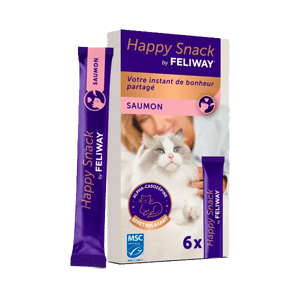 Happy Snack by Feliway Saumon - Friandises relaxantes pour chat - 6x15g - CEVA - Produits-veto.com