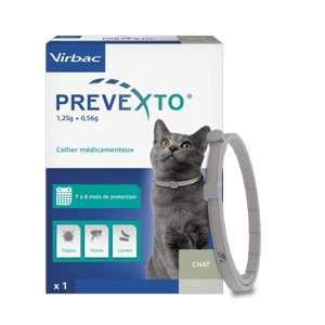 Prevexto - Collier antiparasitaire pour chat - 38 cm - VIRBAC - Produits-Veto.com