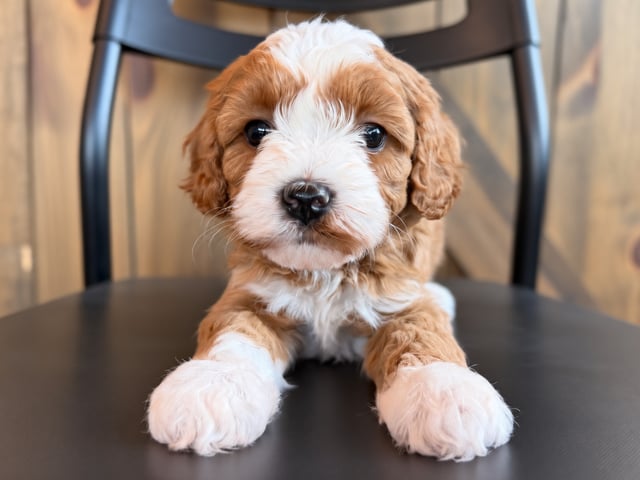 A picture of a Frankie, a gorgeous Petite Cavapoos for sale