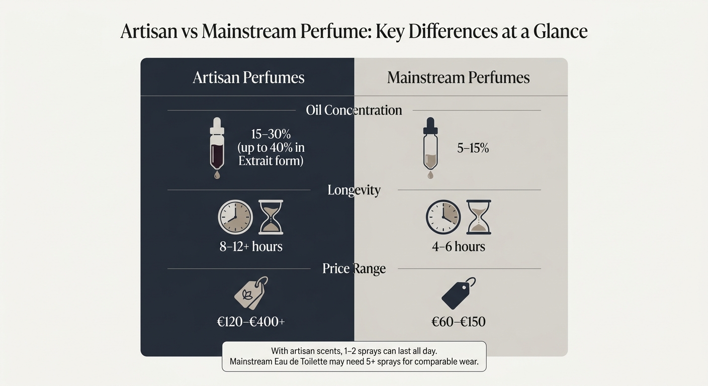 Perfumy rzemieślnicze a mainstreamowe: najważniejsze różnice w skrócie
