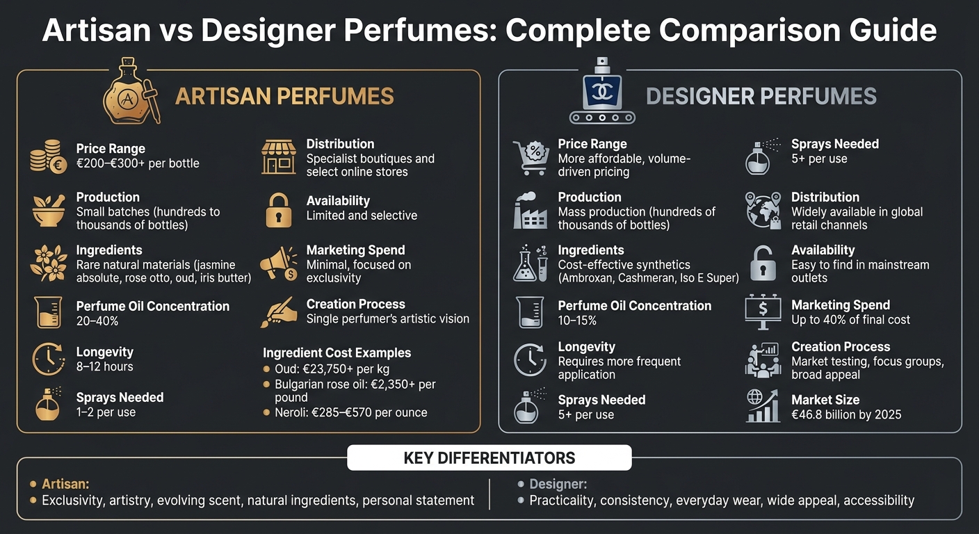 Artisan vs Designer Perfumes: Complete Comparison Guide