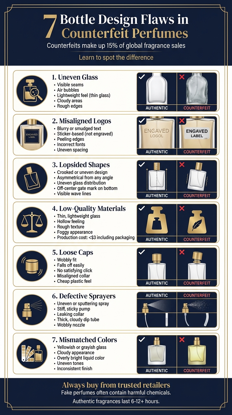 7 Bottle Design Flaws in Counterfeit Perfumes Visual Guide