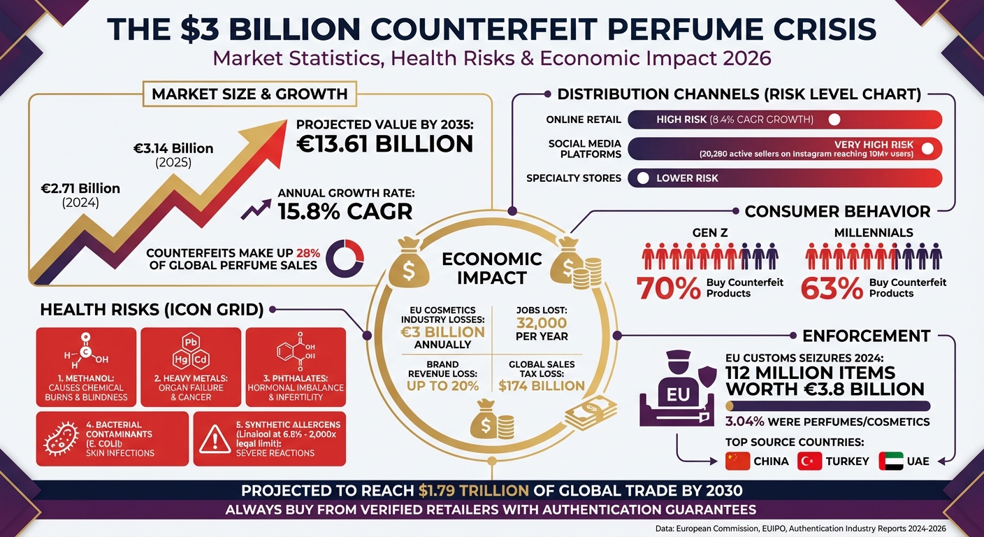 Counterfeit Perfume Market Statistics 2026: Market Size, Health Risks & Economic Impact
