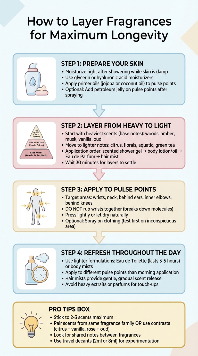 Step-by-Step Guide to Fragrance Layering for Maximum Longevity