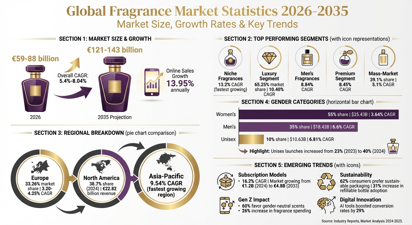 Global Fragrance Market Statistics 2026-2035: Growth, Segments & Regional Trends