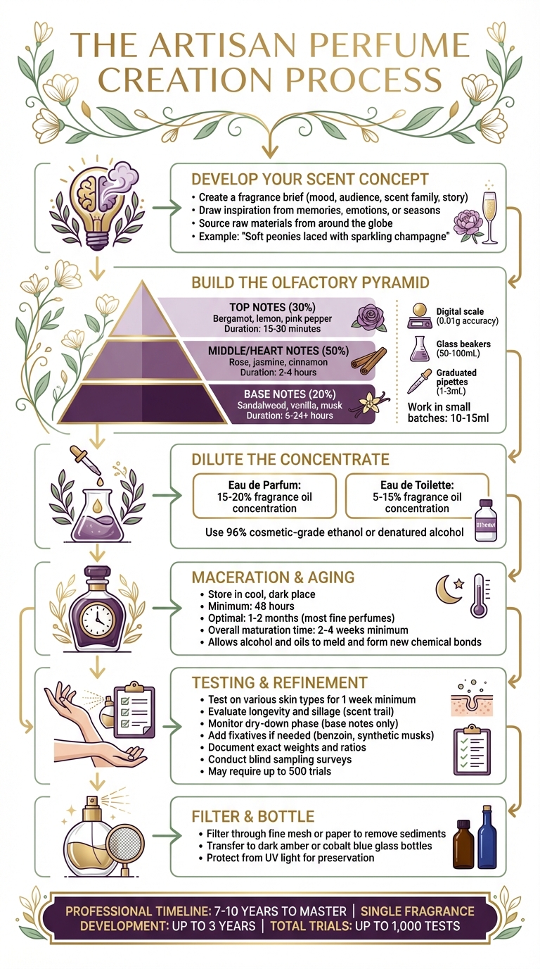 Small-Batch Perfume Creation Process: From Concept to Final Fragrance