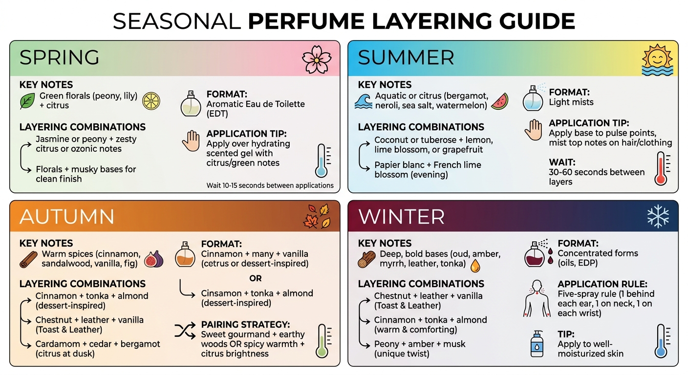 Seasonal Perfume Layering Guide: Notes and Combinations by Season
