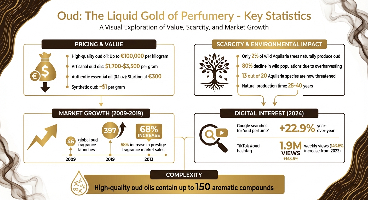 Oud Fragrance Statistics: Market Growth, Pricing, and Scarcity Data