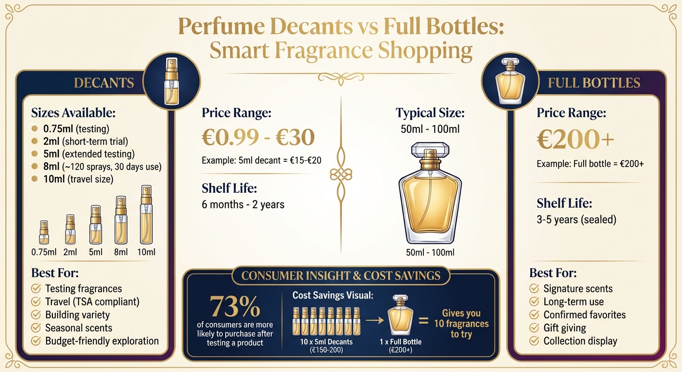 Perfume Decants vs Full Bottles: Cost and Size Comparison