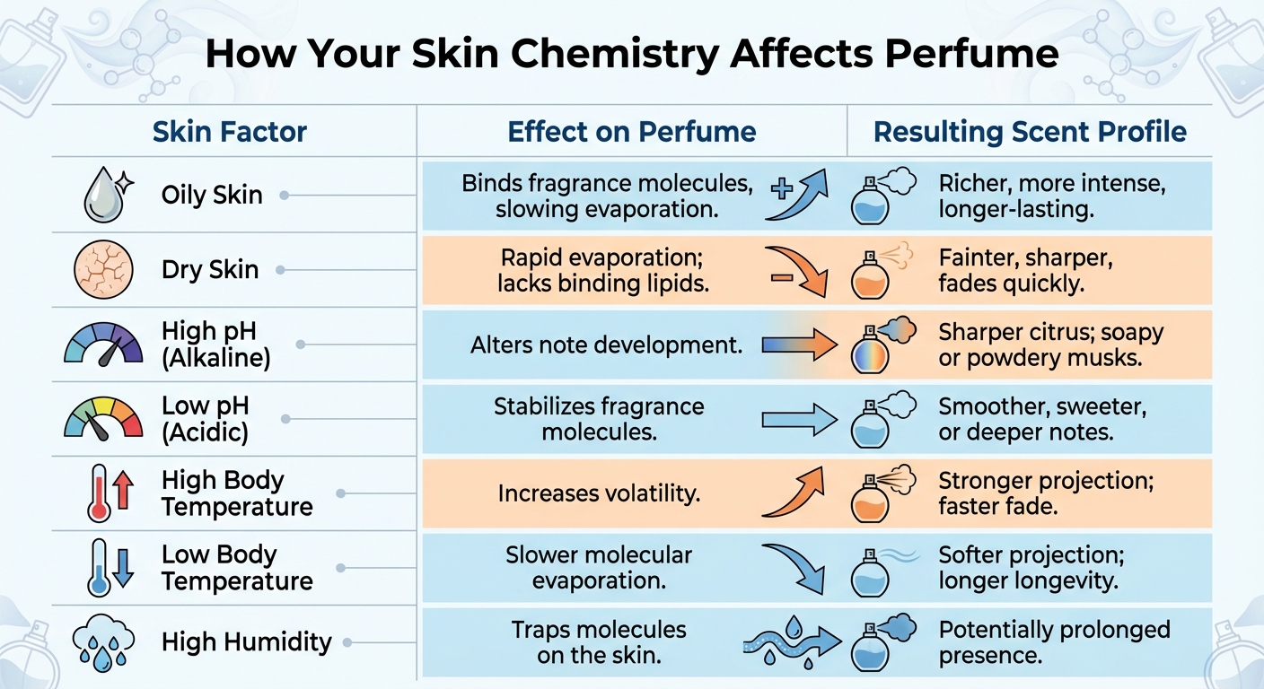 How Skin Chemistry Factors Affect Perfume Longevity and Scent