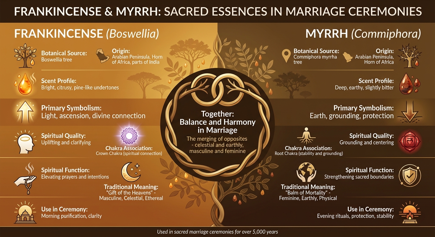 Frankincense vs Myrrh: Symbolism and Properties in Marriage Rituals