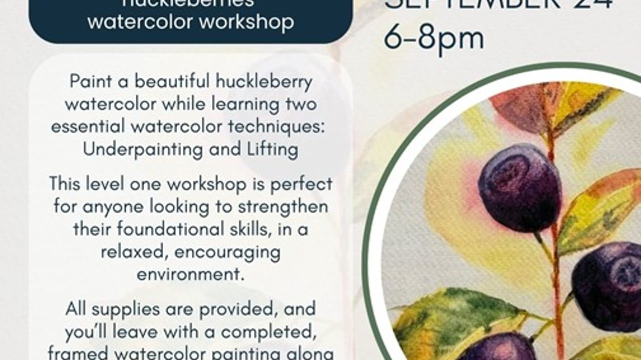 Huckleberries Watercolor Workshop