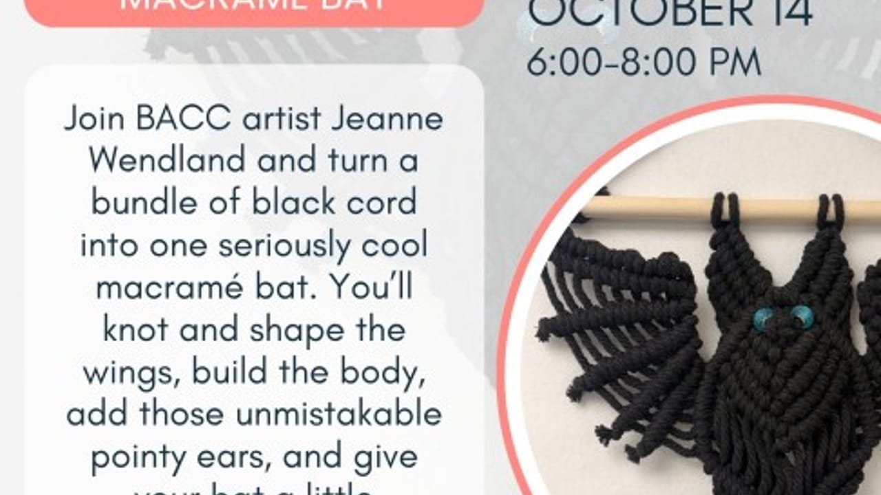 Create a Macrame Bat at Bigfork Art and Cultural Center