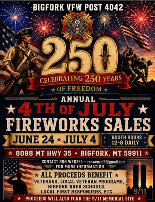 Benefit Fireworks Sale at Bigfork VFW