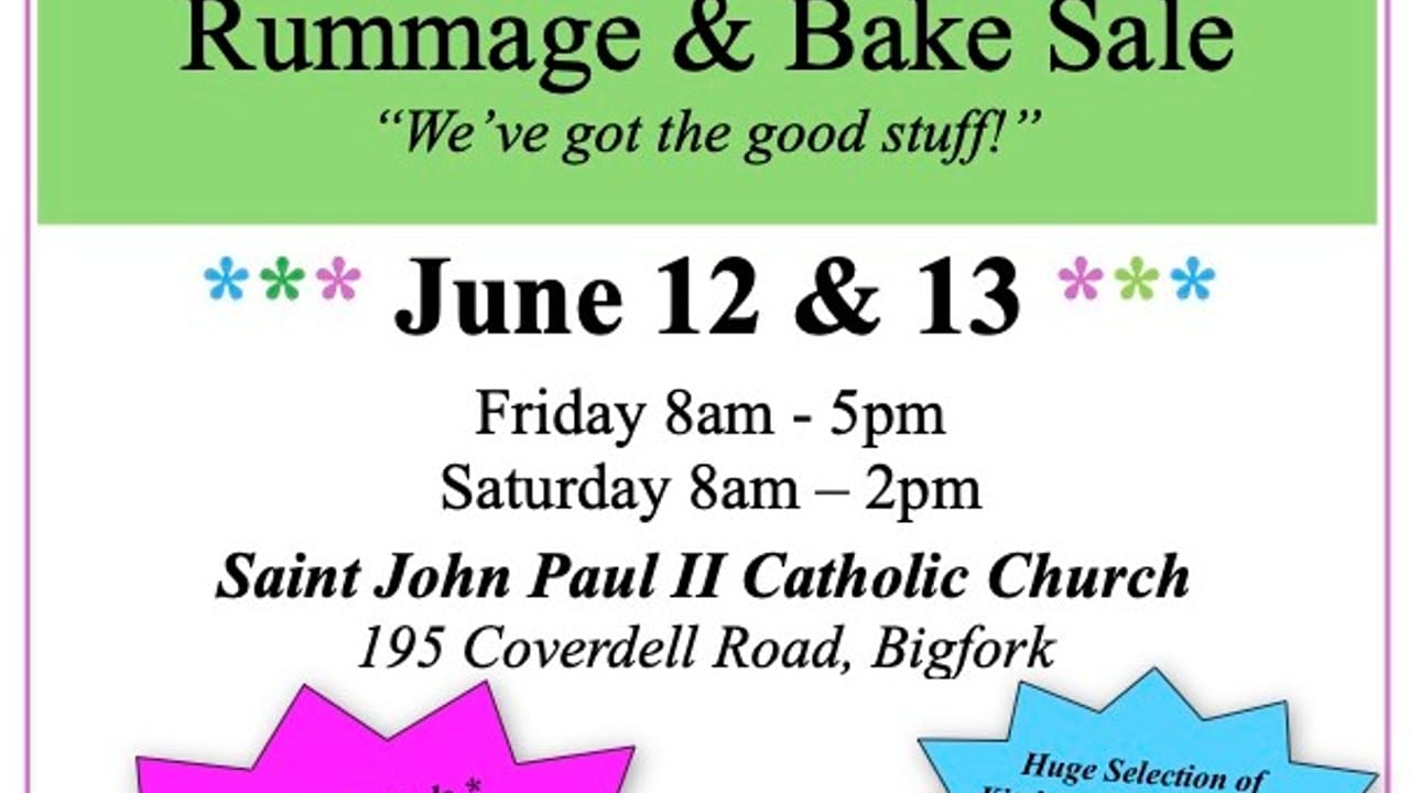 19th Annual Rags to Riches Rummage and Bake Sale
