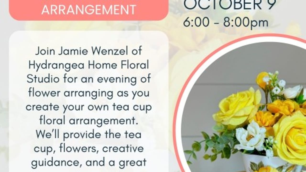 Create a Teacup Floral Arrangement at Bigfork Art & Cultural Center