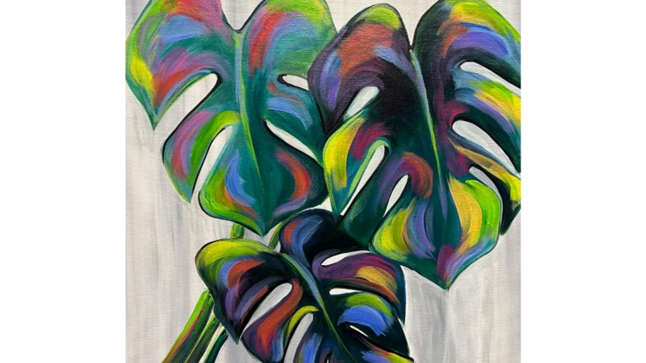 Monstera - Tipsy Brush Painting Party