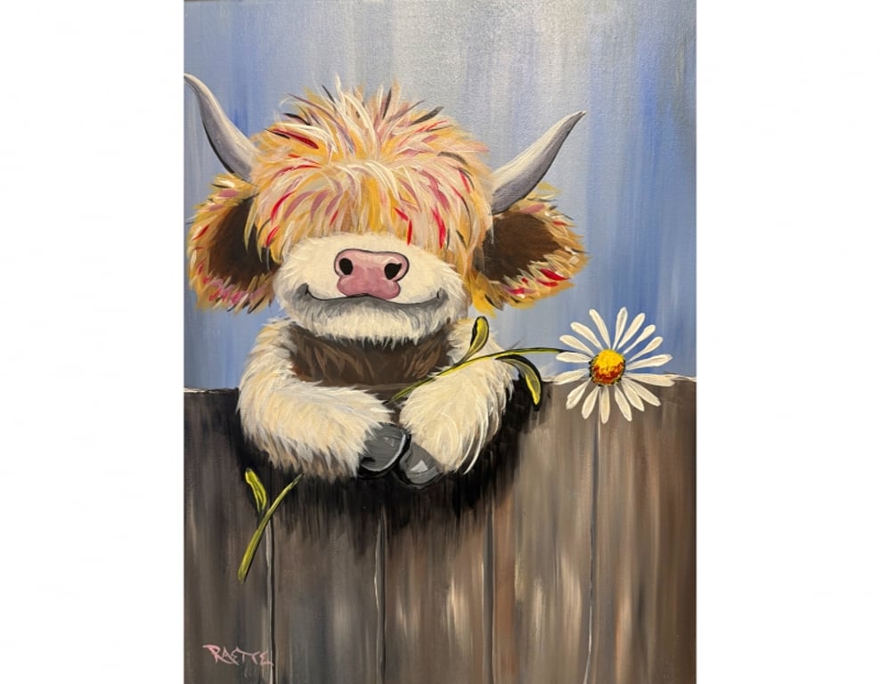 Daisy Cow - Tipsy Brush Painting Party!