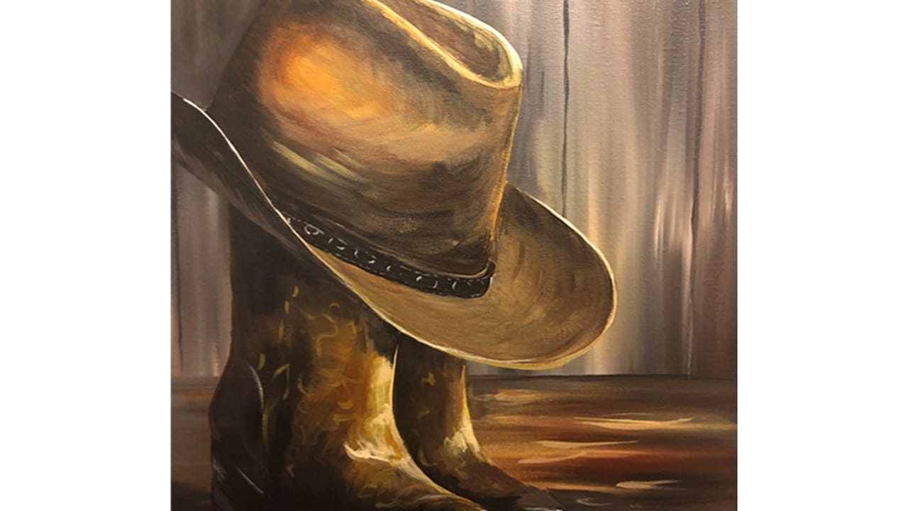 Hat and Boots - Tipsy Brush Painting Party!