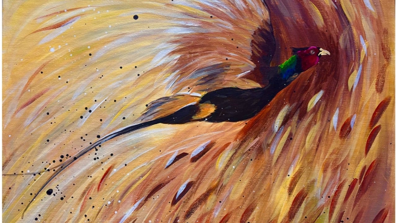 Pheasant - Tipsy Brush Painting Party!