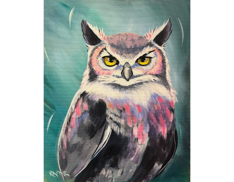Owl - Tipsy Brush Painting Party