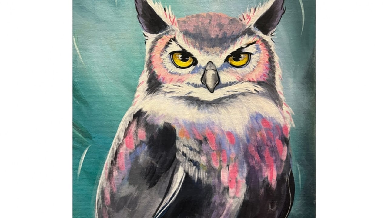 Owl - Tipsy Brush Painting Party