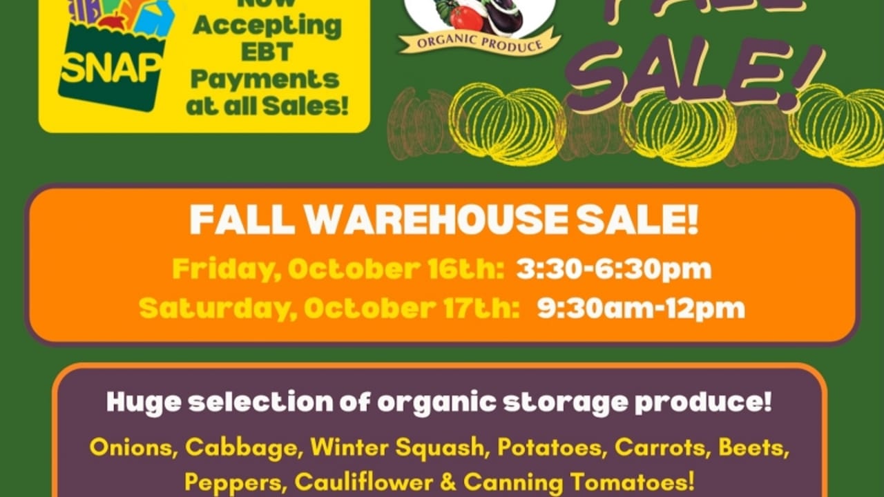 Harlequin Produce's Annual Fall Warehouse Sale