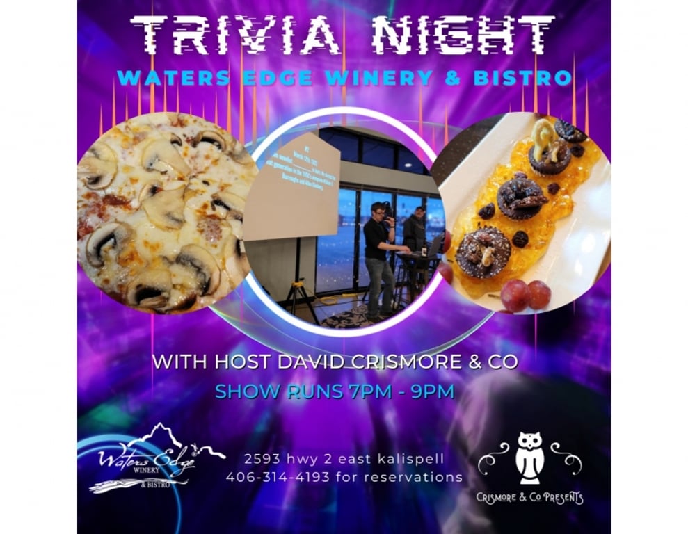 Trivia Night at Waters Edge Winery and Bistro