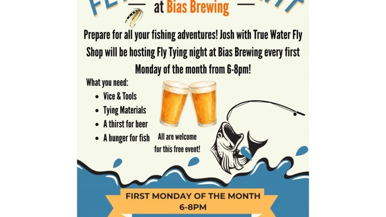 Fly Tying at Bias Brewing!