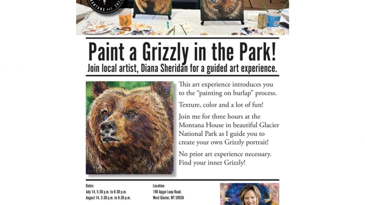 Paint a Grizzly with local artist Diana Sheridan!