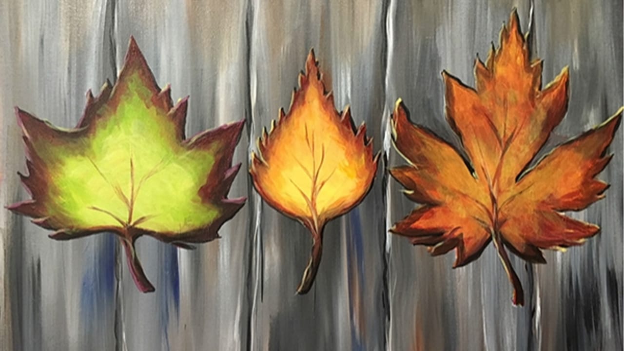 Autumn Leaves - Tipsy Brush Painting Party!