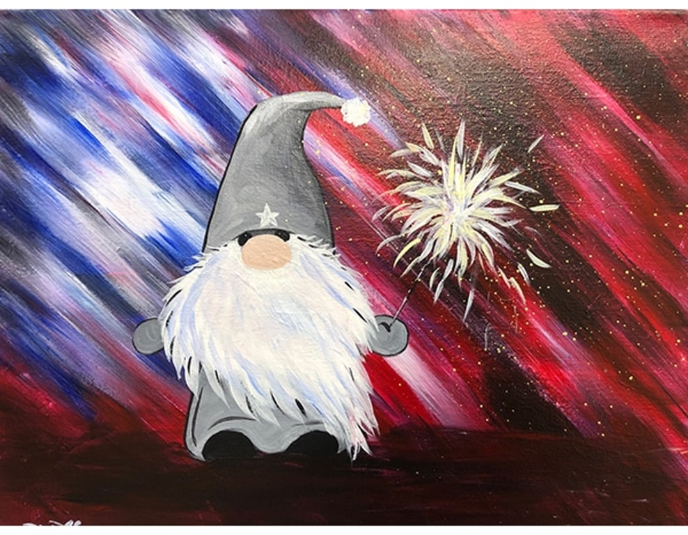 4th of July Gnome - Tipsy Brush Painting Party!