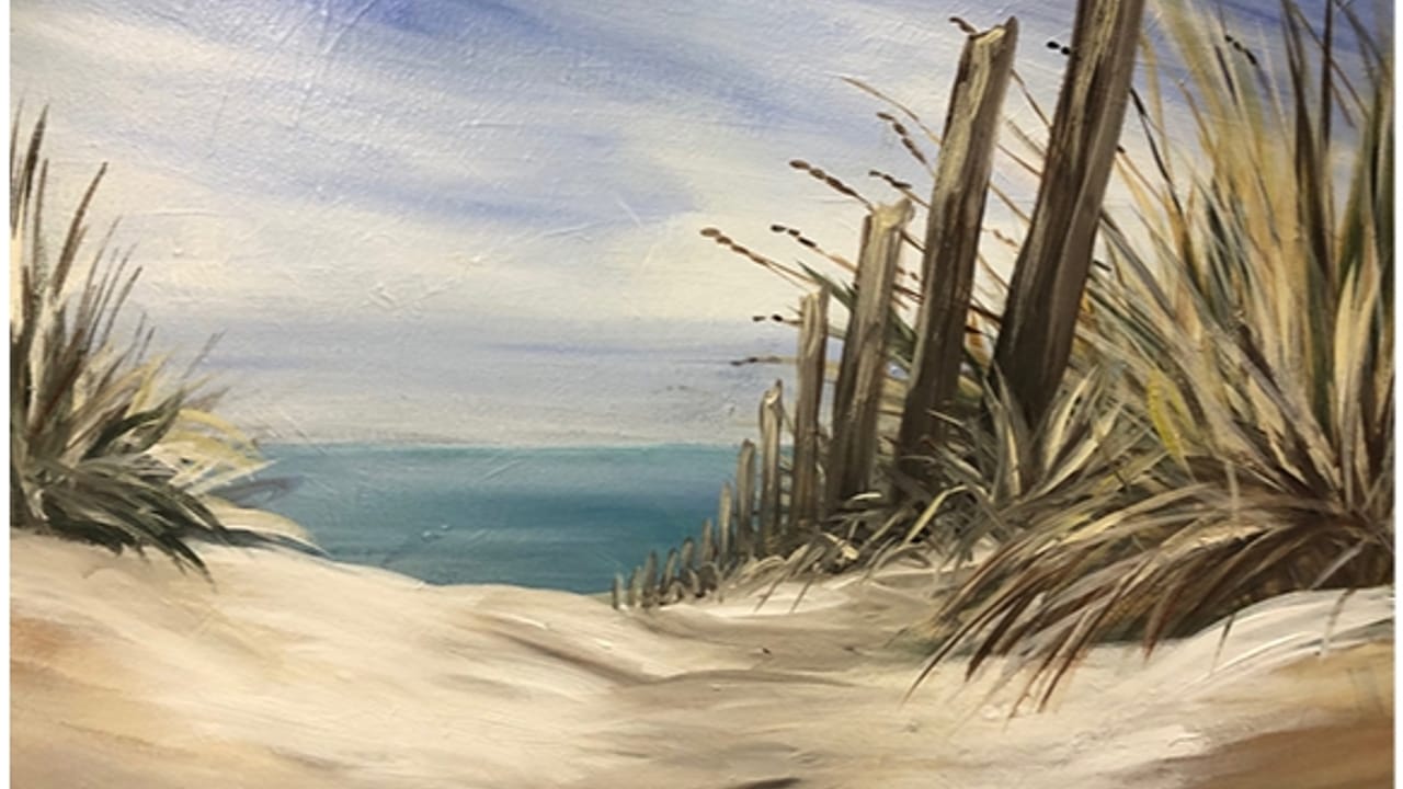 Beach Grasses - Tipsy Brush Painting Party!
