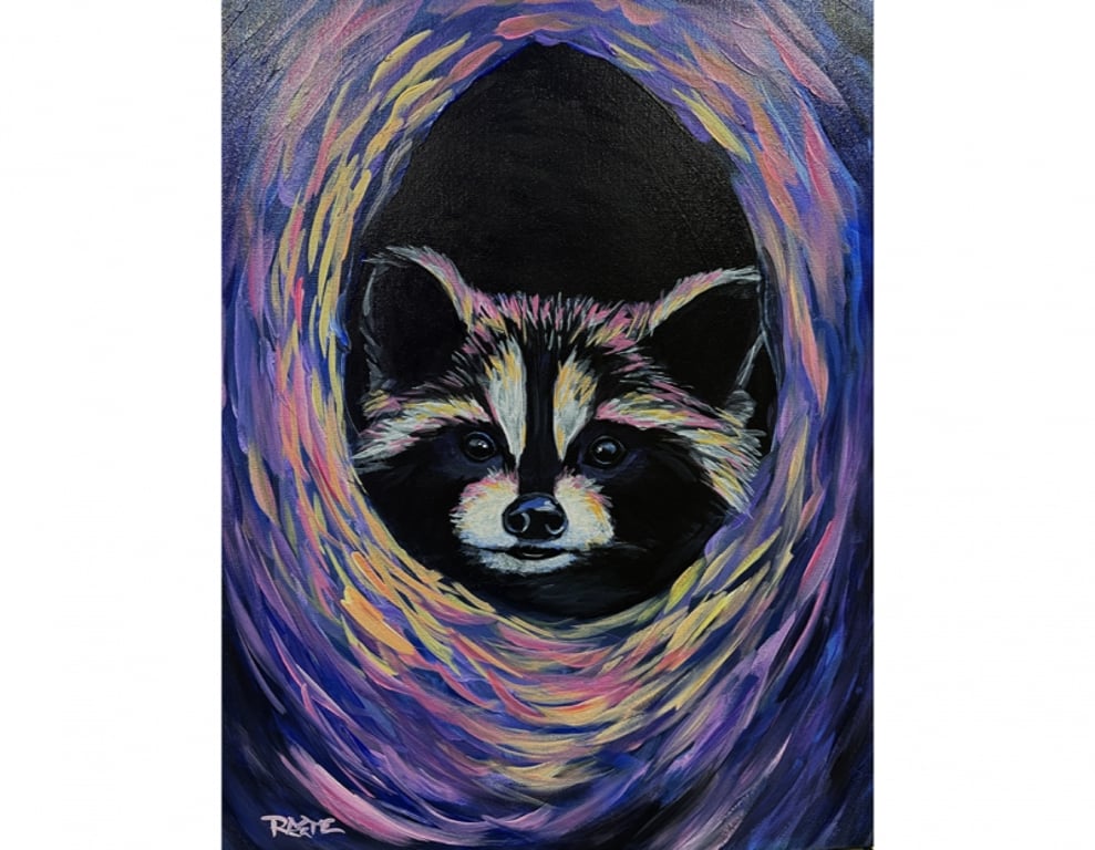 Racoon - Tipsy Brush Painting Party!