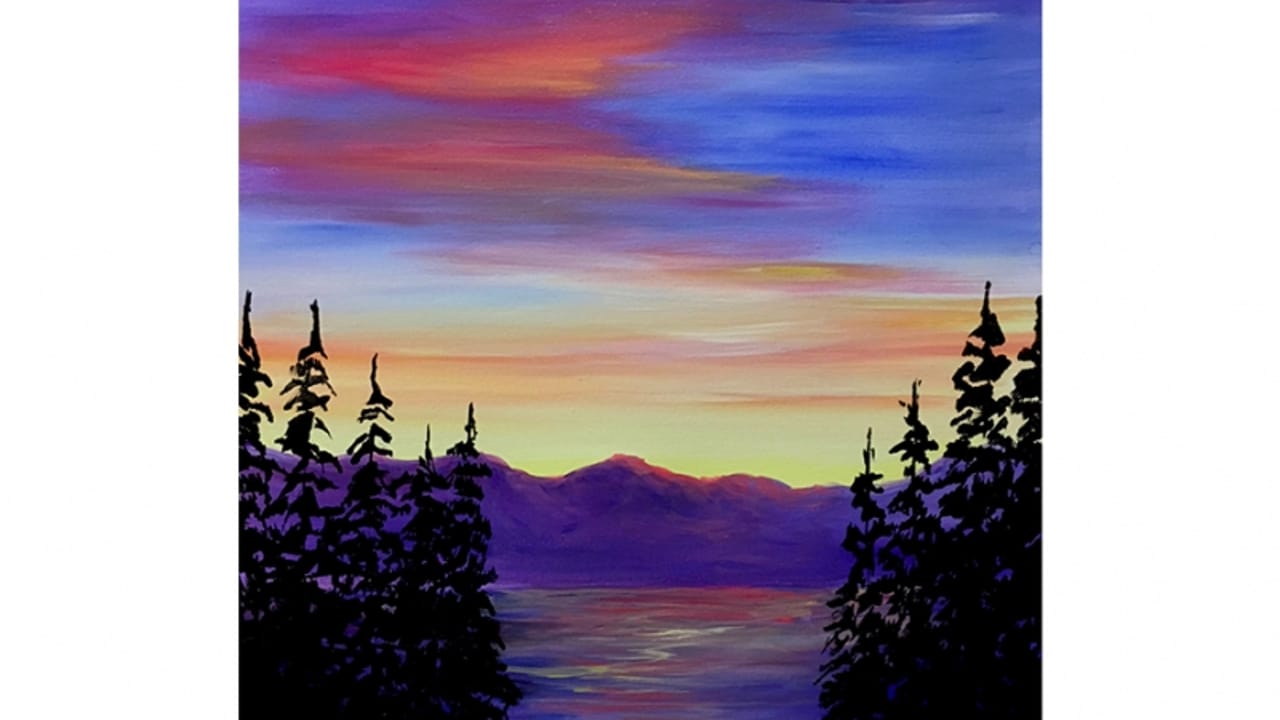 Flathead Sunrise - Tipsy Brush Painting Party!