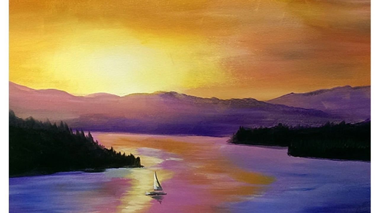 Lazy Lake - Tipsy Brush Painting Party!