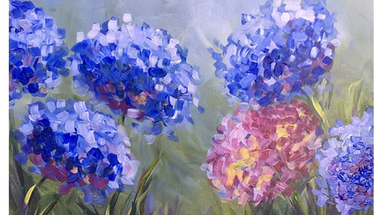 Hydrangeas - Tipsy Brush Painting Party