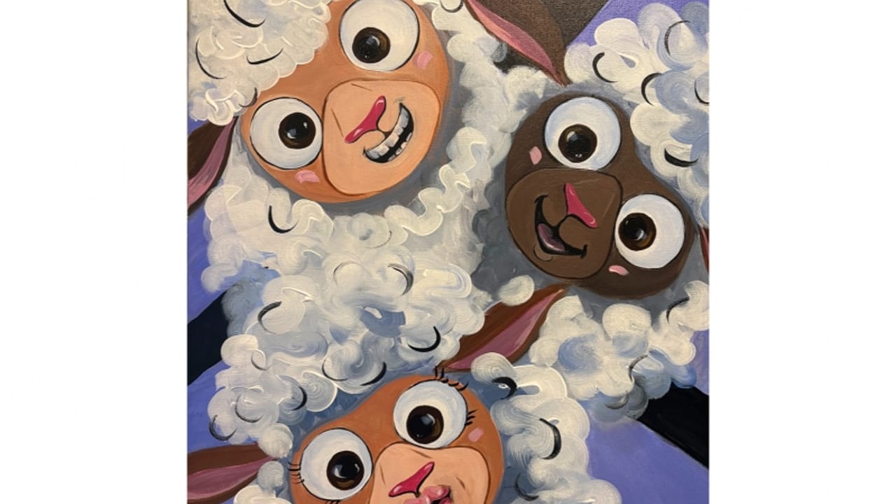 Sheep Selfie - Tipsy Brush Painting Party!