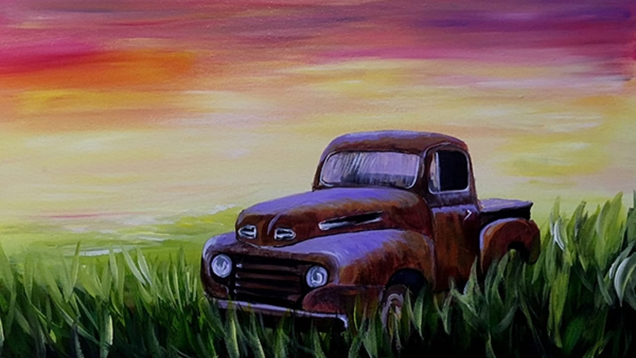 Rusty Truck - Tipsy Brush Painting Party!