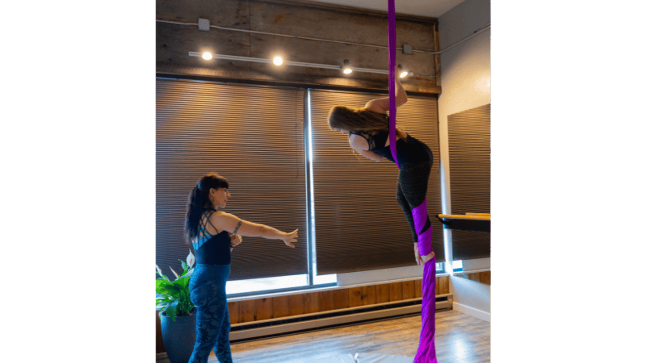 Low Aerial Silks Dance Fitness at Elevated Aerial