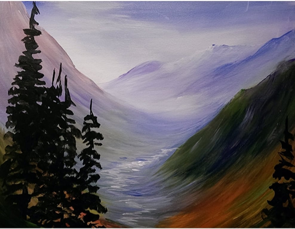Glacier Views - Tipsy Brush Painting Party