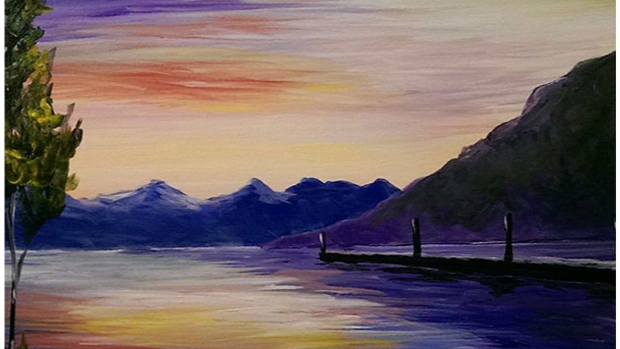 Sunset on the Lake - Tipsy Brush Painting Party