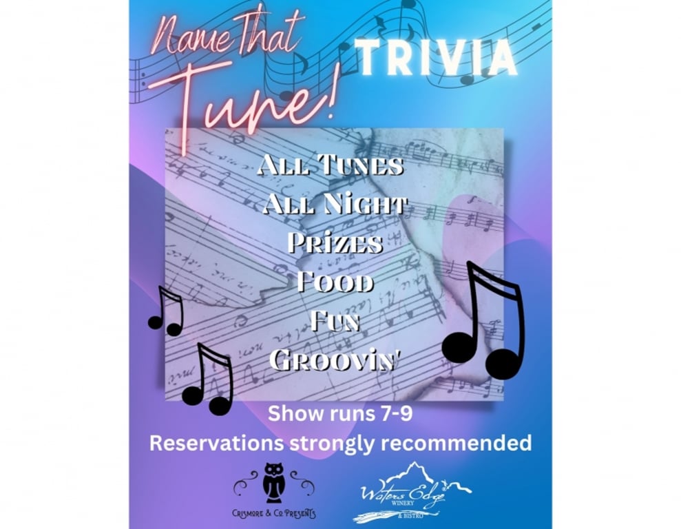 Tunes Trivia at Waters Edge Winery and Bistro