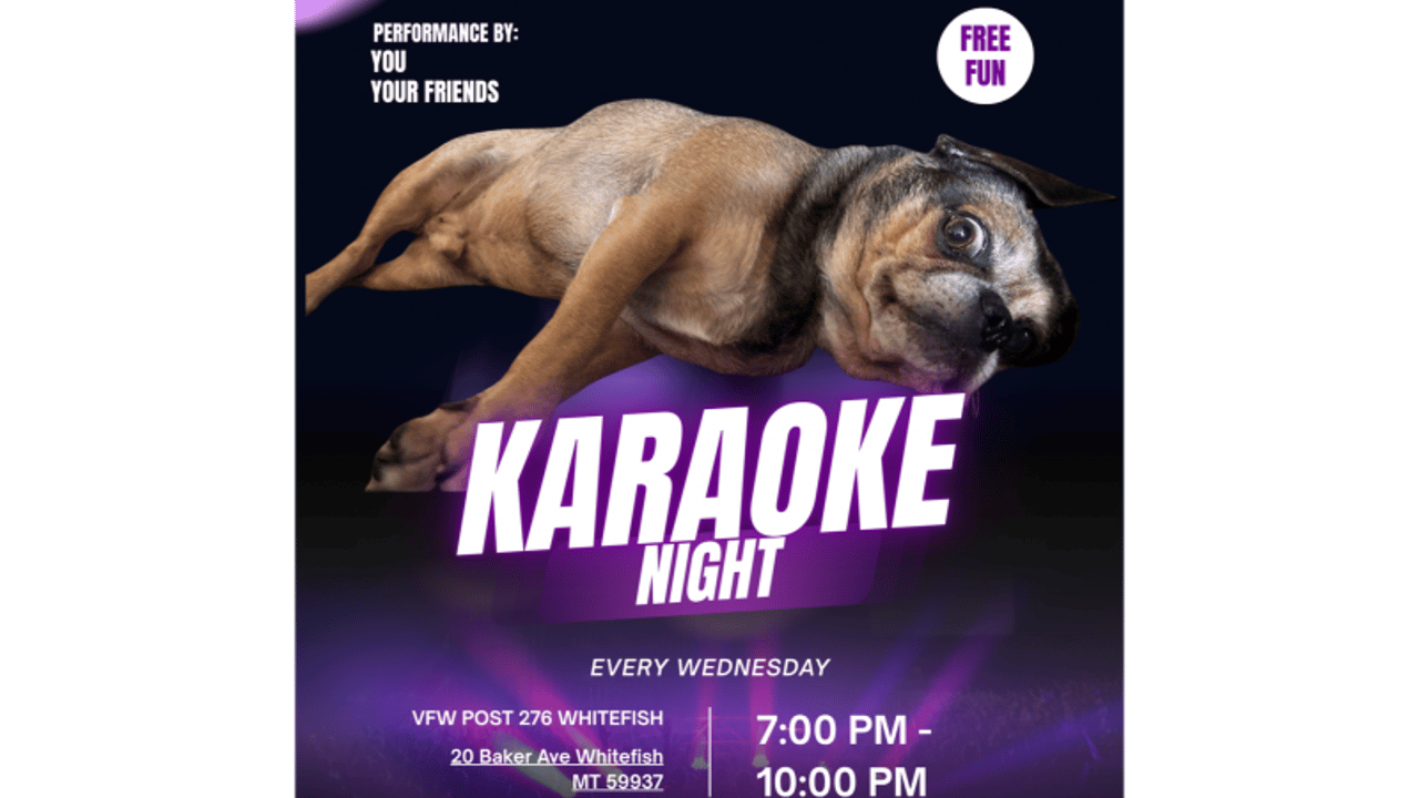 Karaoke at the VFW Post 276 Whitefish
