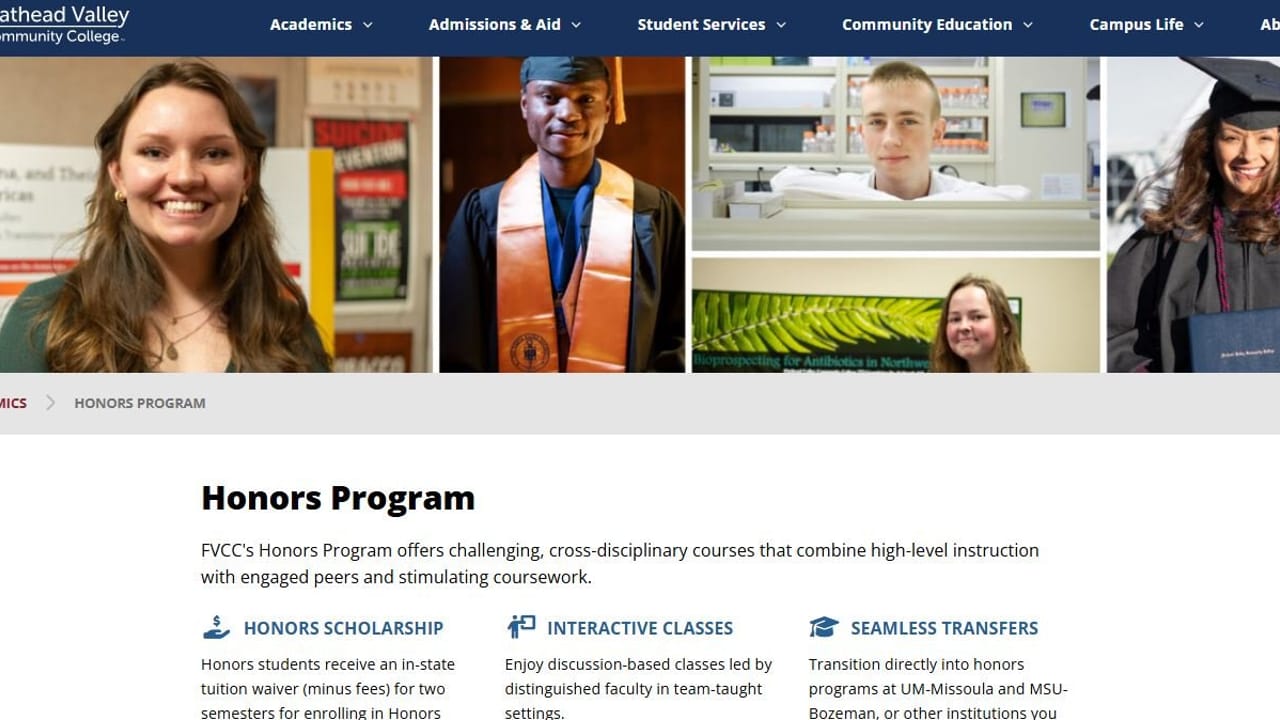 Spring 2027 Honors Application Deadline: Apply at fvcc.edu/honors